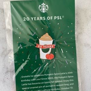 NWT Starbucks pumpkin spice pin 20 year anniversary